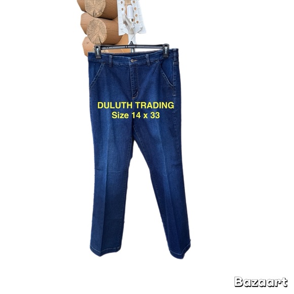Duluth Trading Co WOMENS Deep Indigo Jeans - Picture 1 of 8